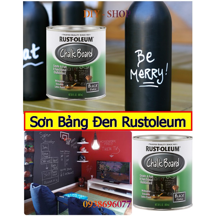 Sơn Bảng Đen – Chalkboard Paint Misc Black (Sơn tạo hiệu ứng viết phấn Cao Cấp đến từ Mỹ)