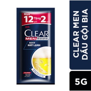 1 dây dầu gội Clear Men bia sạch gàu mát lạnh 5g