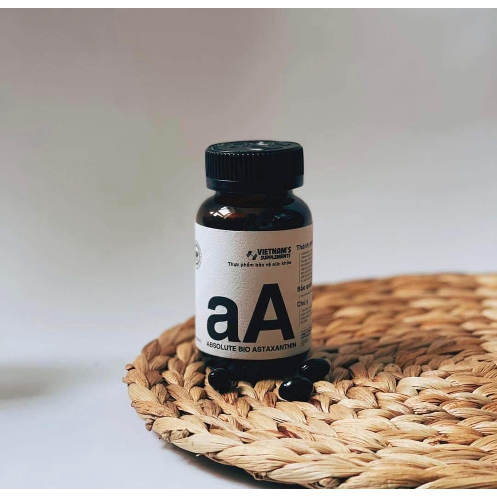 Viên uống hỗ trợ làm đẹp da Absolute Bio Astaxanthin 60 viên/lọ - VN Supplements