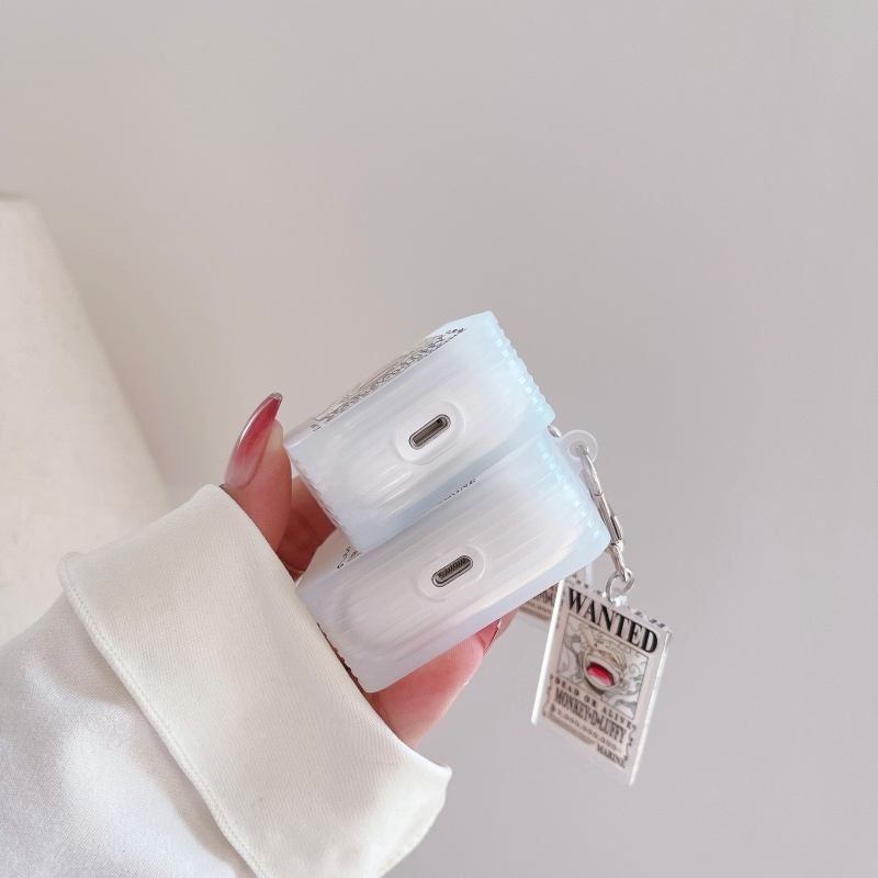 Vỏ Bọc Silicone In Họa Tiết One Piece Dành Cho Hộp Sạc Tai Nghe AirPods 1 2 3 Pro