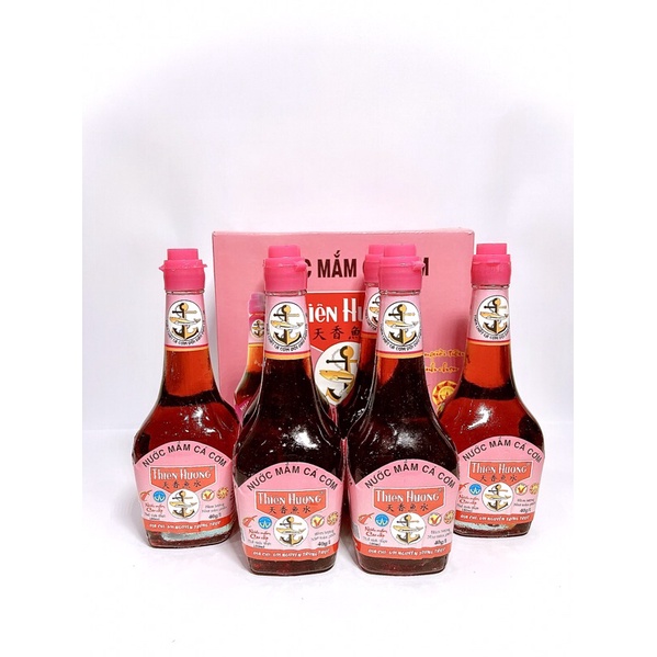 Nước Mắm Cá Cơm Thiên Hương hộp 6 chai sành 40N - 63N