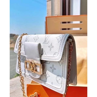 Túi Lv dauphine hoa trắng size 19