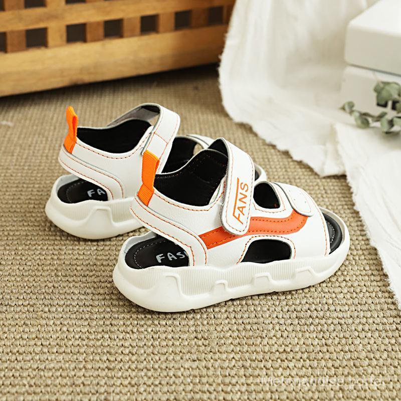 Children's Sandals Men's Latest Korean Style Fashionable Children's Non-Slip Soft Bottom Beach Shoes Boys Middle Children Elementary School Boy