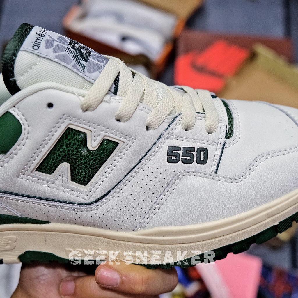 [GeekSneaker] Giày Sneaker Cổ Thấp NB 550 • AIMÉ LEON DOẺ (ALD) X NEW BALANCE 550 White Green - NB550