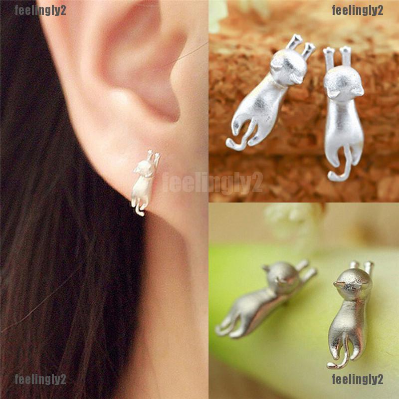 ❤Mặt Trời❤ Bông Tai Hình Mèo Dễ Thương Cho Nữ