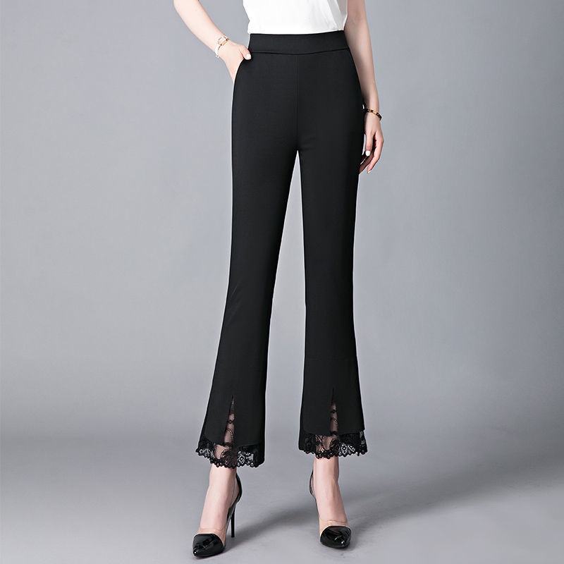 Quần Dài Lưng Cao Dáng Ôm Vải Lụa Mát Phong Cách Hàn Quốc Thời Trang Cho Nữ