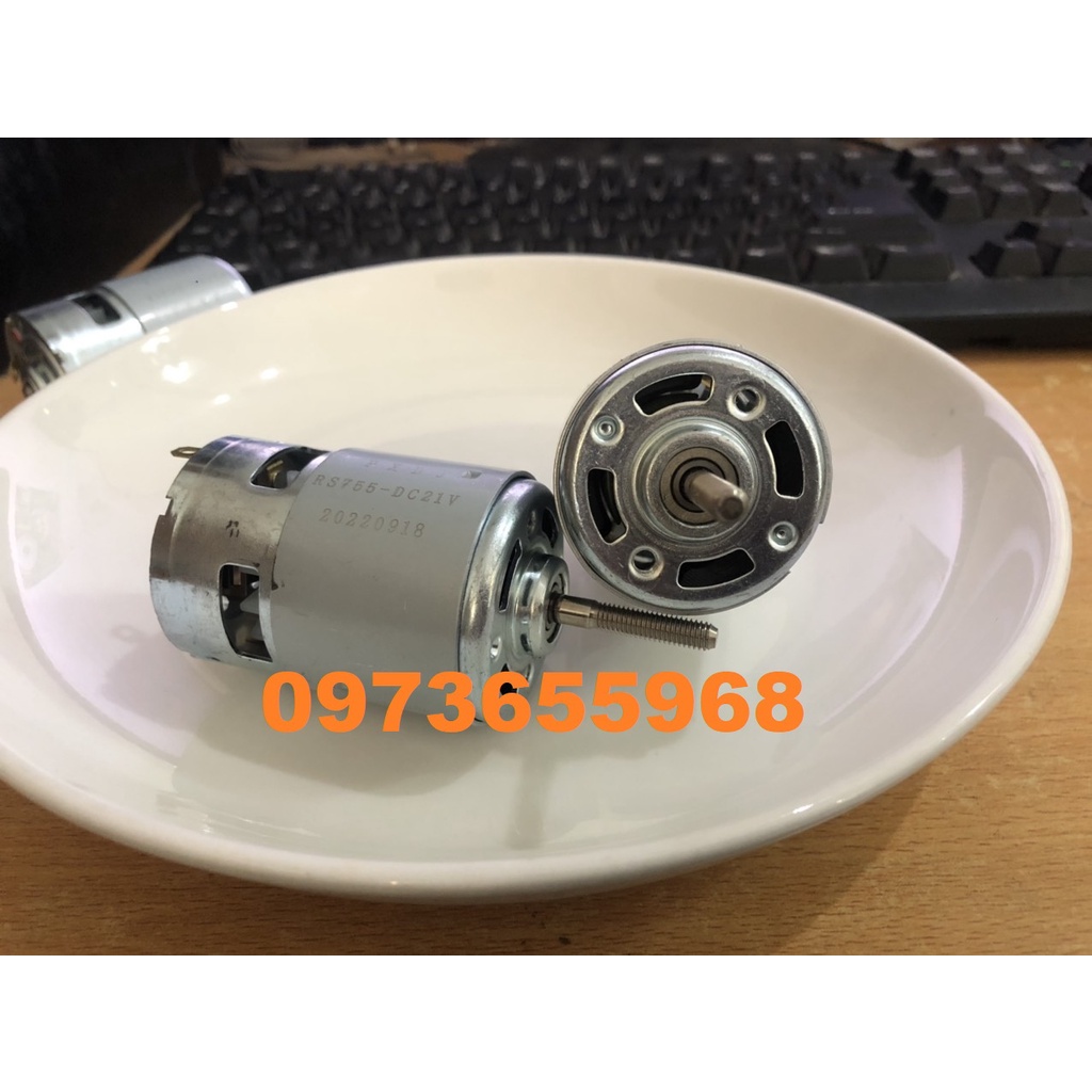 Motor 755 , động cơ 755 - 21v cho máy cắt cỏ dùng pin cam kết dây đồng  100%, chế máy mài, máy cắt, máy khoan -