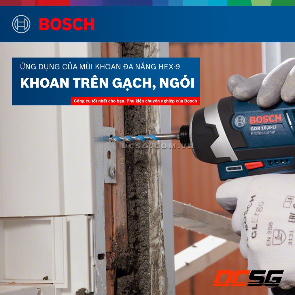 Mũi khoan đa năng chuôi lục giác HEX-9 MultiConstruction BOSCH (chọn size mũi) | DCSG
