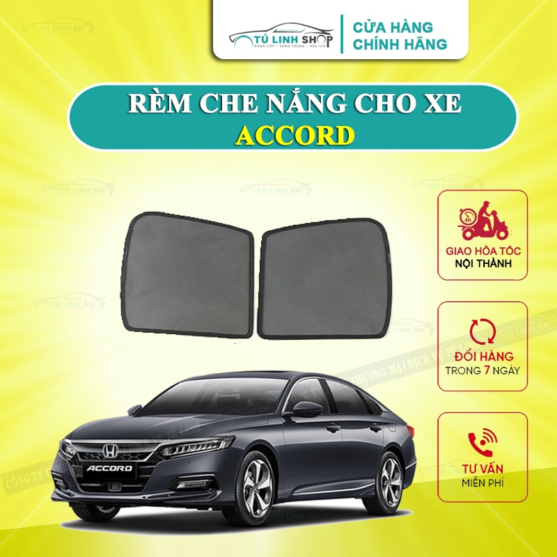 Rèm che nắng nam châm cho xe Accord, bộ 4 tấm cho 4 cửa, hàng loại 1 cao cấp nhất, vừa khít kính