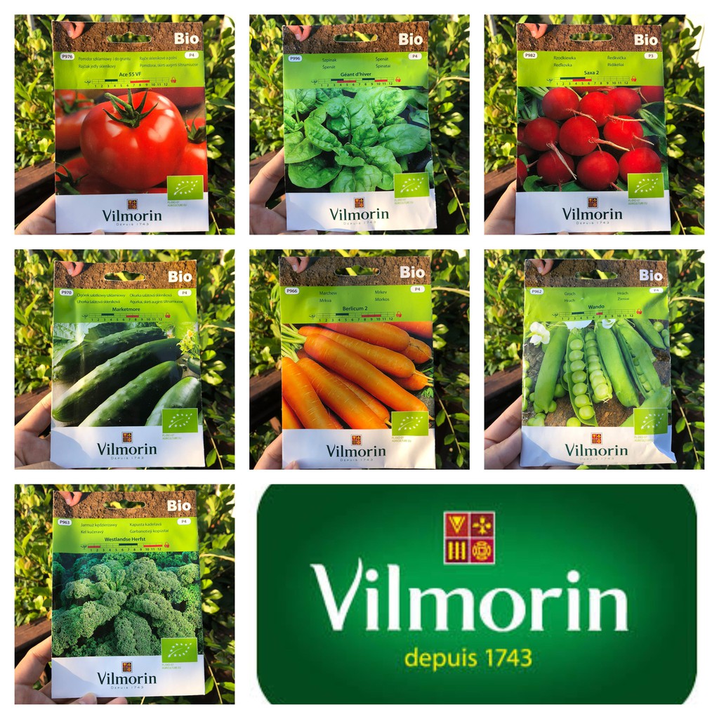 [VILMORIN] HẠT GIỐNG RAU CỦ HỮU CƠ - Organic Vegetable Seeds