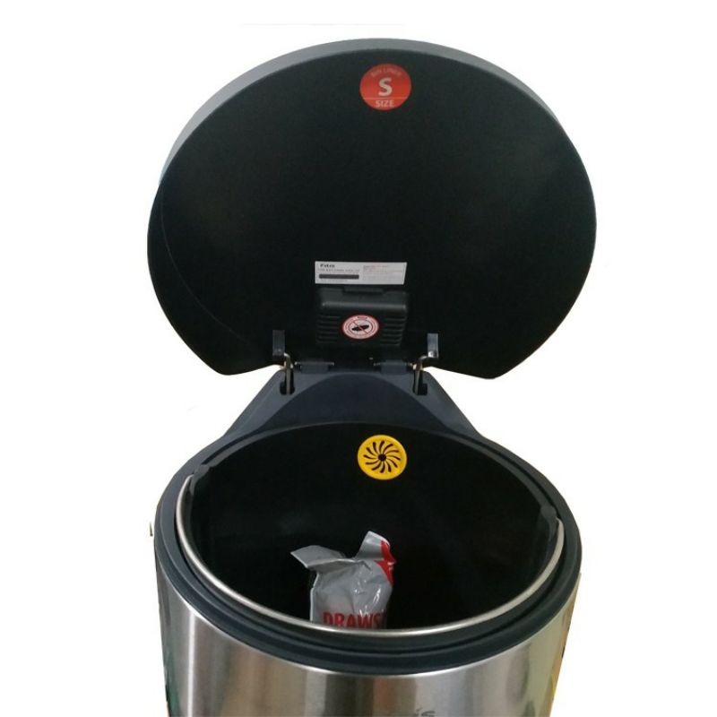 Thùng rác 12l inox cao cấp đóng mở nắp êm ái