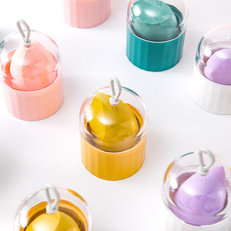 [Hàng mới về] Bộ hộp đựng kèm mút trang điểm làm đẹp đa năng sáng tạo