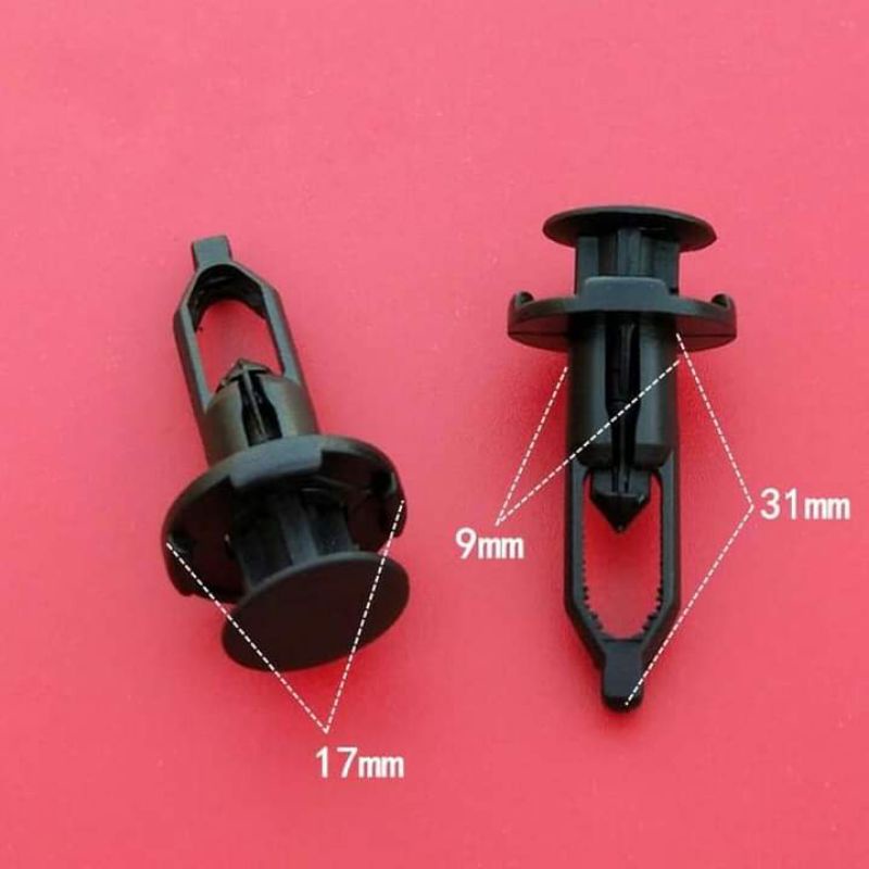 Bộ 50 đinh tán, Chốt Bấm Khoang Máy Toyota