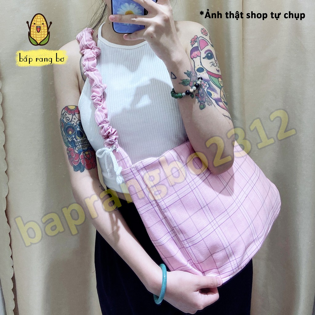 TÚI TOTE ĐEO VAI ĐEO CHÉO DÂY RÚT CARO [CÓ KHÓA &amp; TÚI CON] - VẢI CANVAS - PHONG CÁCH ULZZANG - ĐỂ ĐƯỢC SÁCH A4