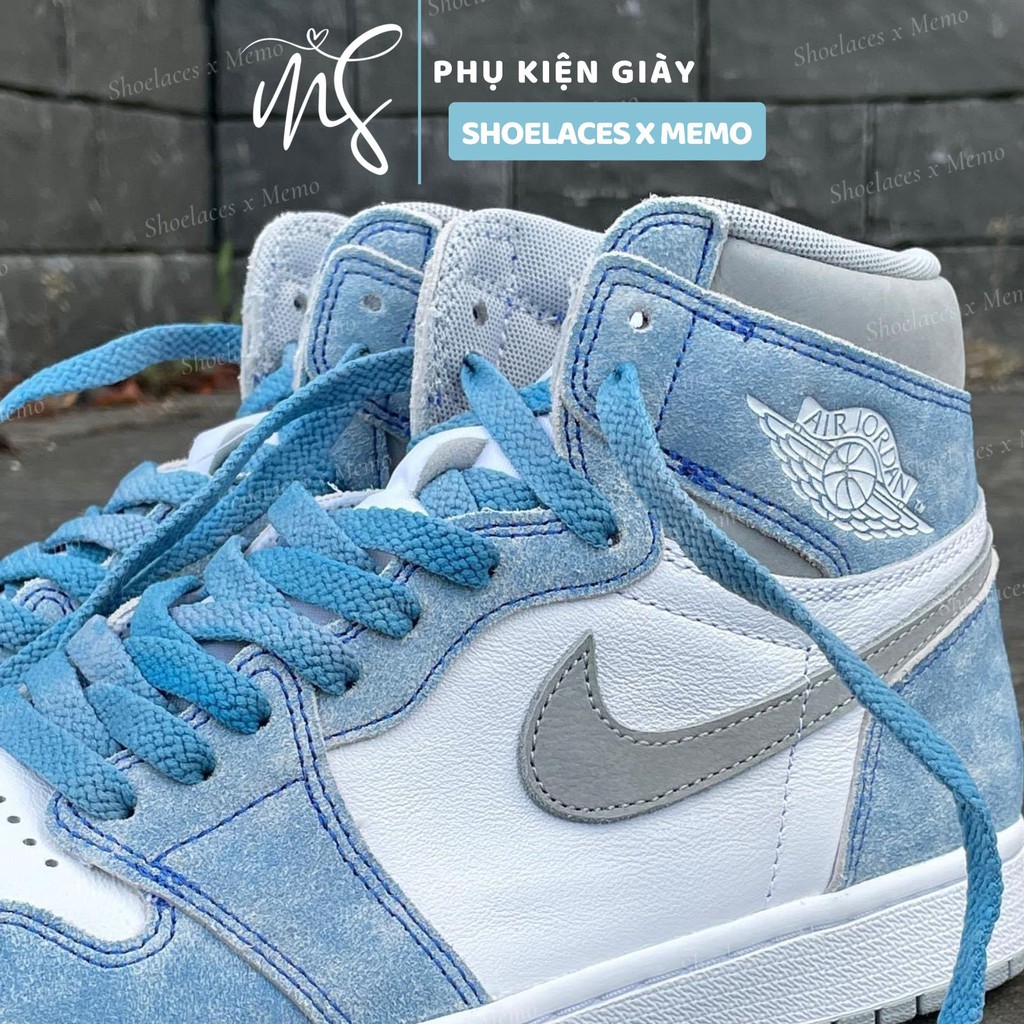 Dây Giày Loang Tie Dye Blue UNC- Dây Giày Vintage AJ1