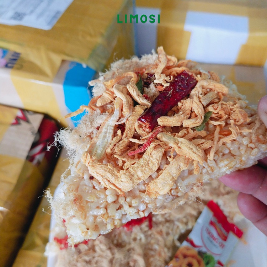 Cơm cháy chà bông khô gà lá chanh khô bò siêu ngon limosi KX 27