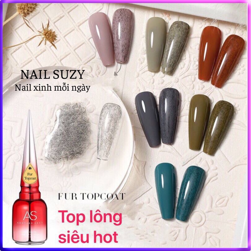 Sơn base top sơn gel AS móng tay top lông dùng máy hơ gel NAIL SUZY 15ml