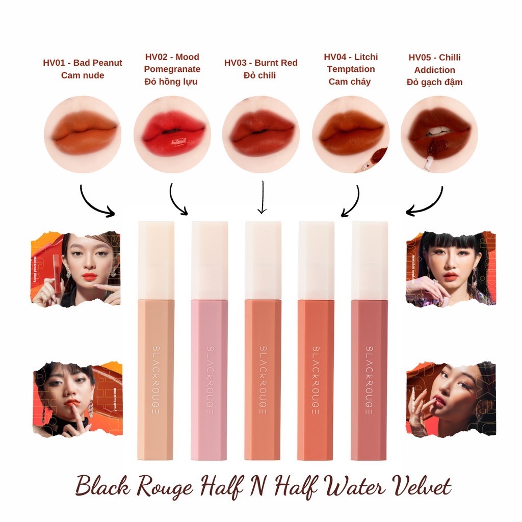 Son Kem Black Rouge Half N Half Water Velvet  31.1g