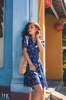 Pass đầm cherry xanh size M của Lep’