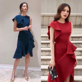 Đầm thiết kế y hình màu vàng tươi