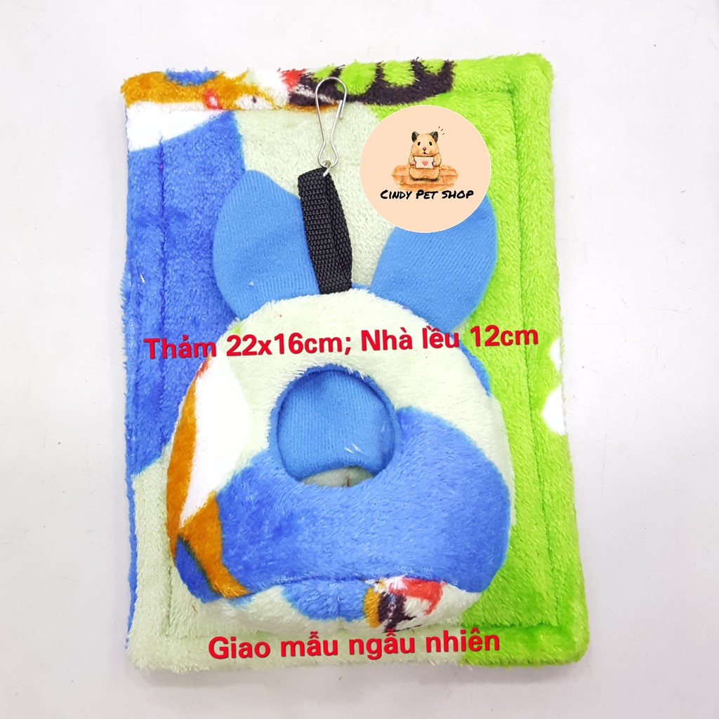 Combo nhà ngủ bông size nhỏ cho Sóc Bay Úc, Sóc Chuột, Hamster...