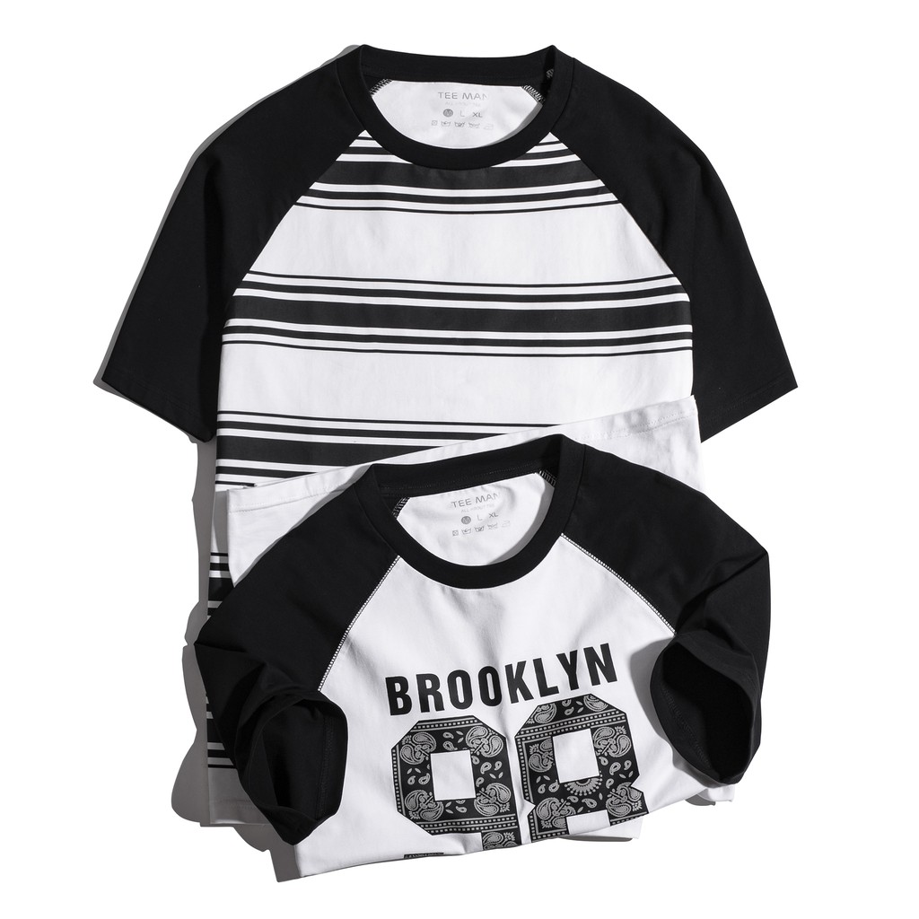 Áo thun nam cổ tròn STRIPE TEE & BROOKLYN TEE cao cấp, lịch lãm - TEEMAN