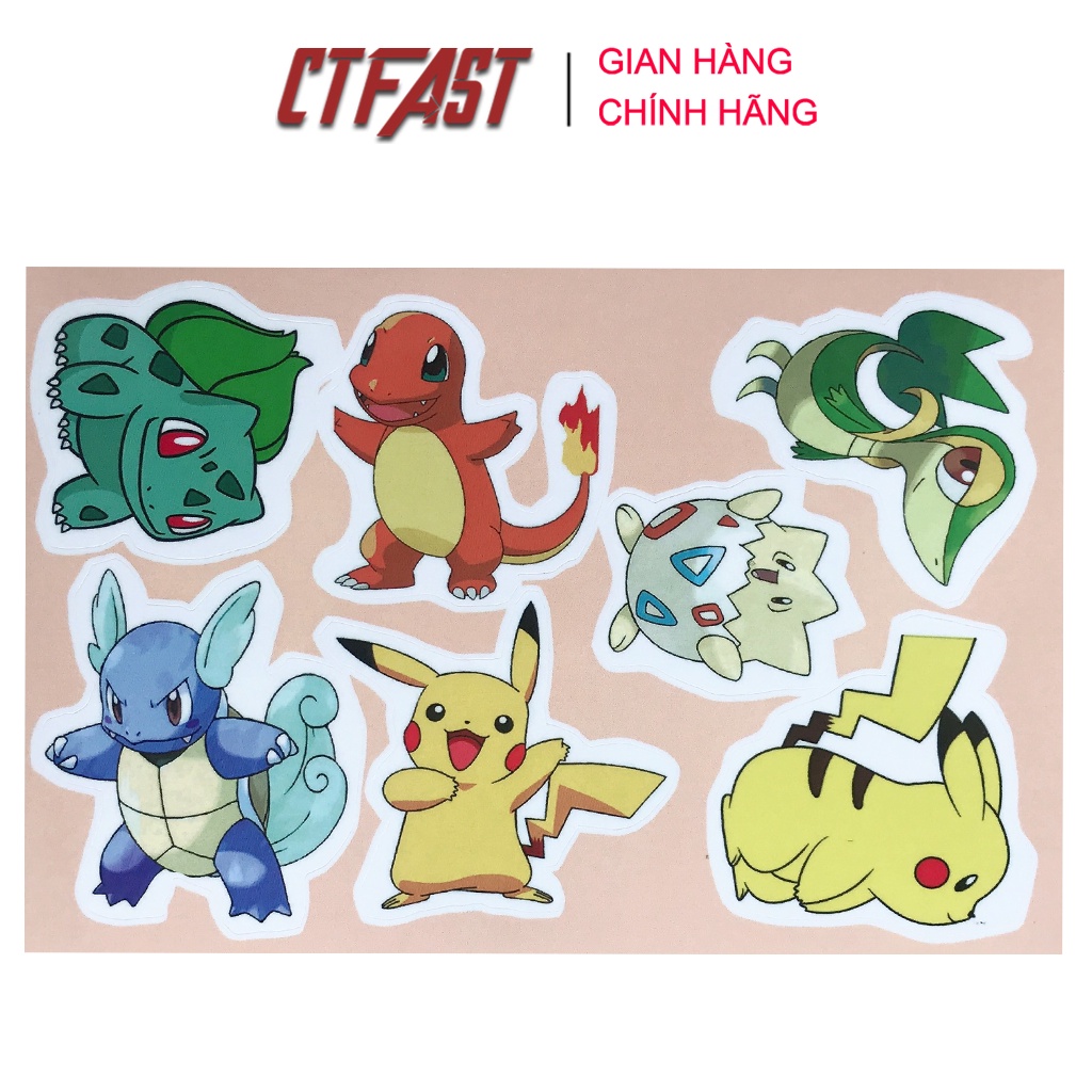 Sticker cute Ctfast, chống nước dán laptop, điện thoại, đàn guitar, mũ bảo hiểm, vali