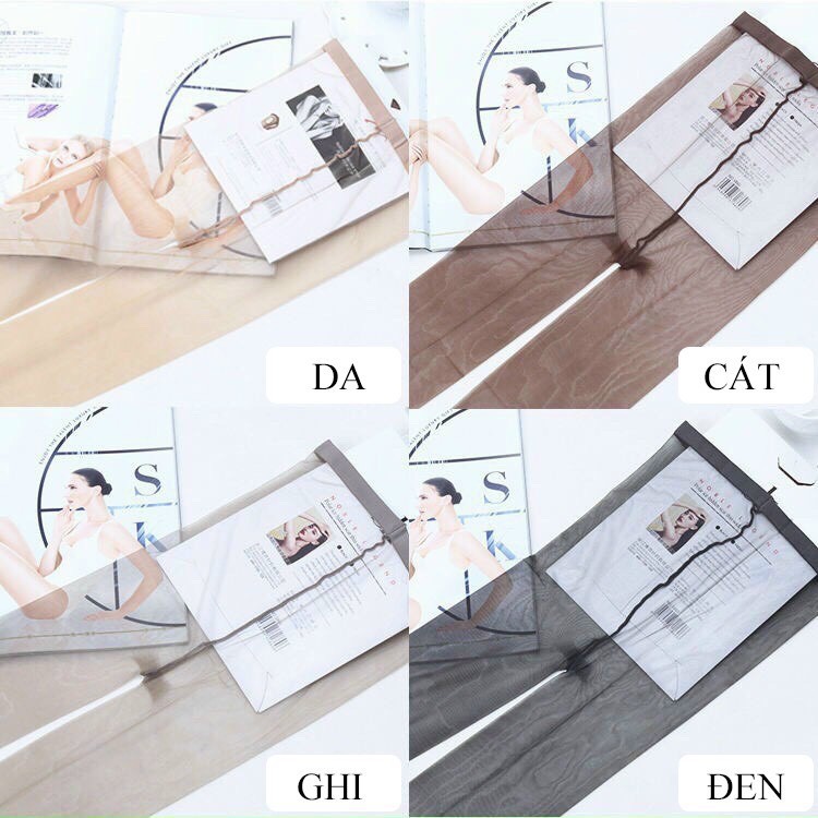 Quần tất giấy nữ da chân mỏng Tàng Hình siêu dai, siêu thật chân vỏ trắng QT01