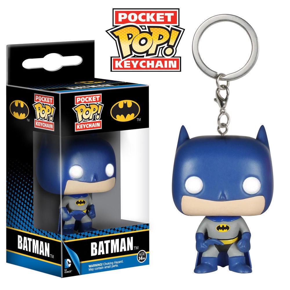 Móc khóa mô hình Funko Pop Marvel DC Batman, Spider man, Groot, Captain bằng nhựa