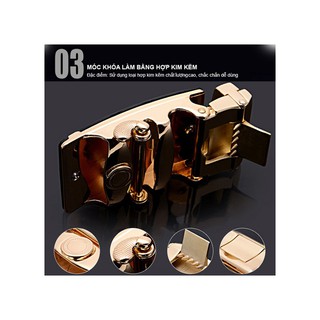 Thắt lưng nam - dây nịt mặt Cá Sấu cao cấp