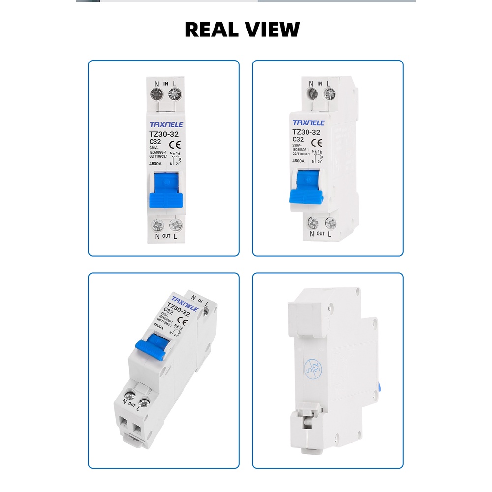 Cầu Dao TZ30-32 DPN 1P + N Mini MCB 6A 10A 16A 20A 25A 32A Din Dành Cho Gia Đình