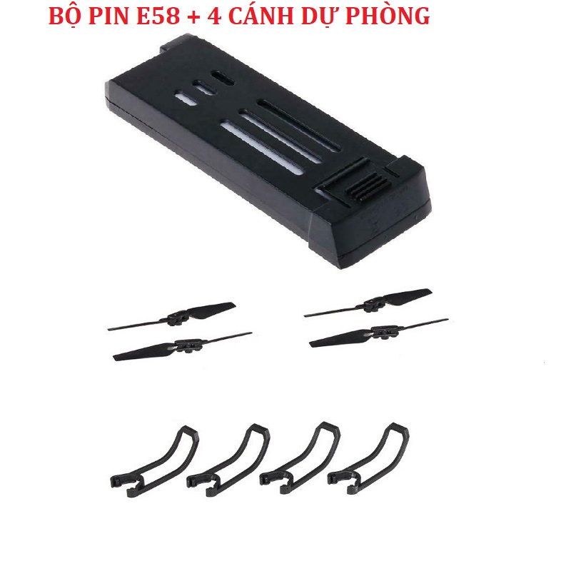 Pin Flycam E58/E88/P5/P8 Chính hãng 3.7V 1800mAh thay thế cho các dòng máy bay Flycam E525, E58, P5/P8/P9/K101/K8/I3