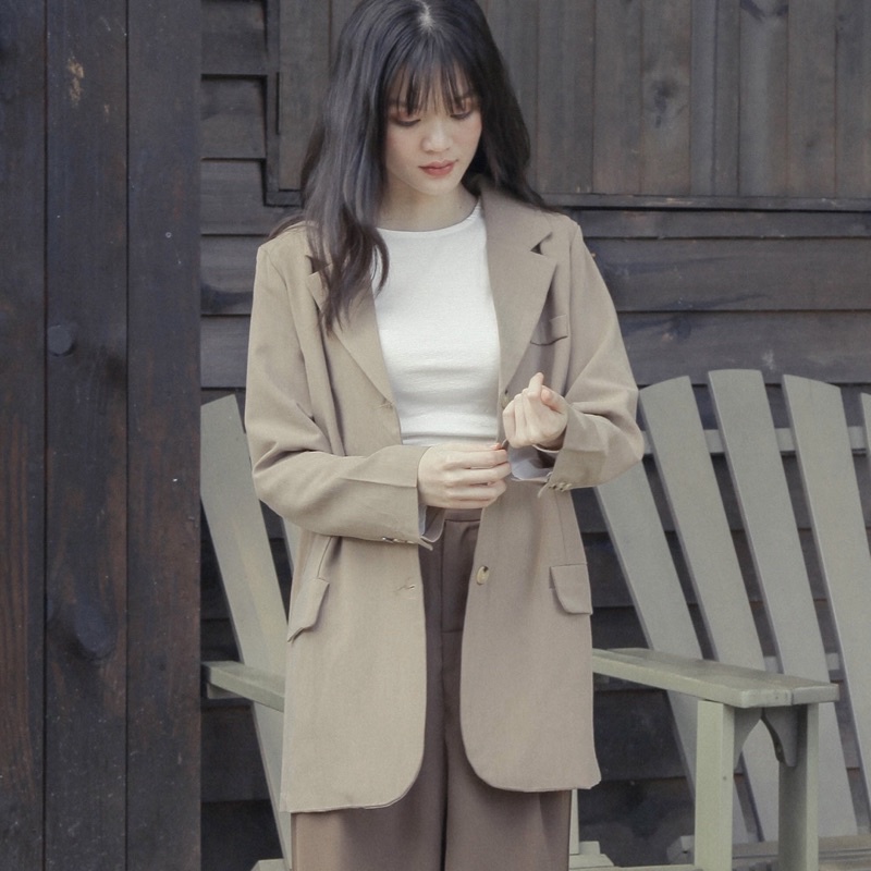 Áo khoác blazer hai lớp phong cách hàn quốc - V018