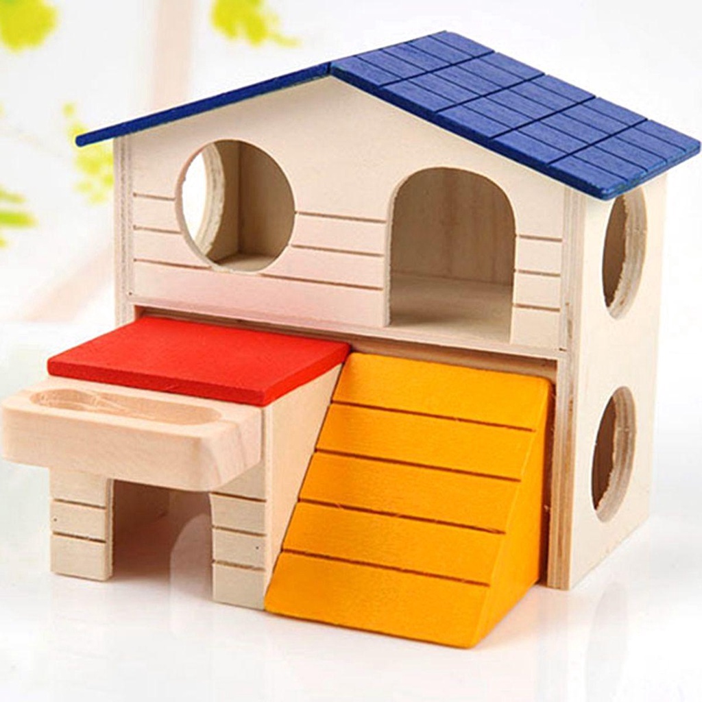 ELLSWORTH Nhà Đồ Chơi Hai Tầng DIY Dành Cho Chuột Hamster