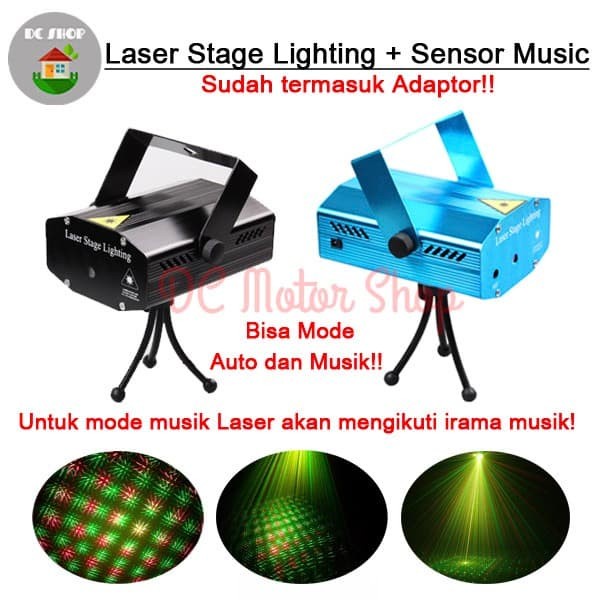 Đèn Led LASER Mini Cảm Biến Ánh Sáng Cho Sân Khấu