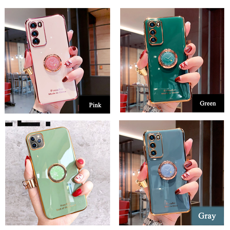 Ốp lưng mạ 6D có nhẫn đỡ cho Samsung Note 20 Ultra S20+ S10 S9 S8Plus s10e Note 8 9 10 pro A 50 A51 a71 a91 s10 lite | BigBuy360 - bigbuy360.vn