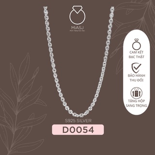 Dây lá tròn móc máy Bạc Ý S925 miễn phí xi Kim D0010 D0050 D0054 45cm 50cm | MiA trang sức bạc
