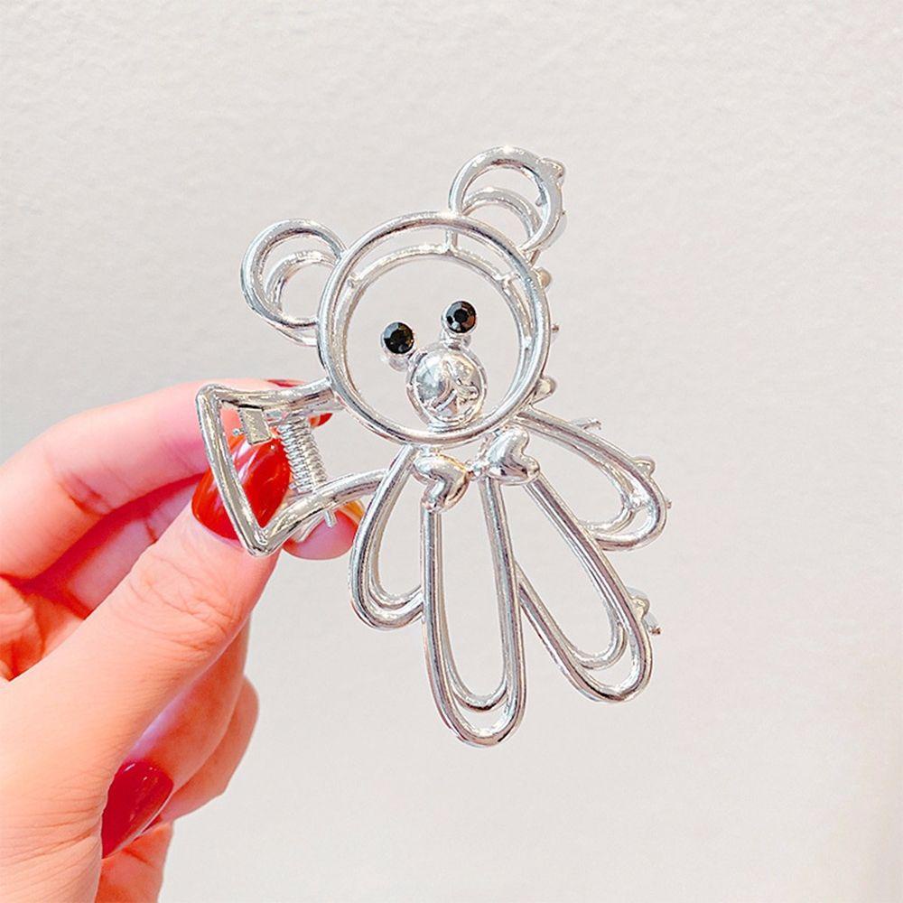 Kẹp Tóc Hình Móng Vuốt Gấu Rỗng Bằng Hợp Kim Kiểu Hàn Quốc Ngọt Ngào Cho Bạn Gái