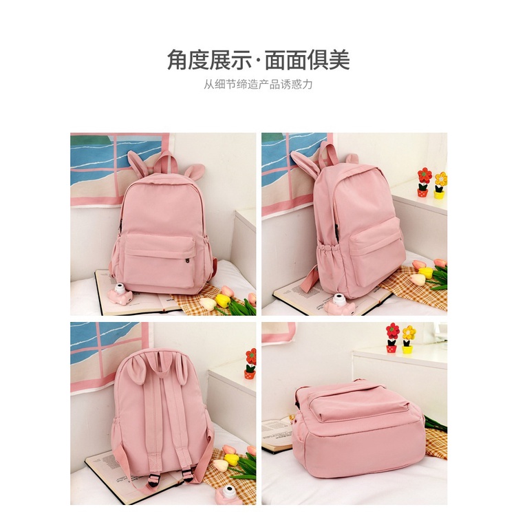 Ba Lô JASMIN NOIR Đi Học / Du Lịch Chất Liệu Nylon Thiết Kế Đơn Giản Thời Trang Cho Nữ