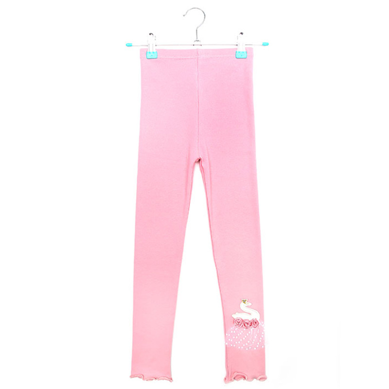 Quần legging chất liệu cotton trang trí xinh xắn cho bé gái