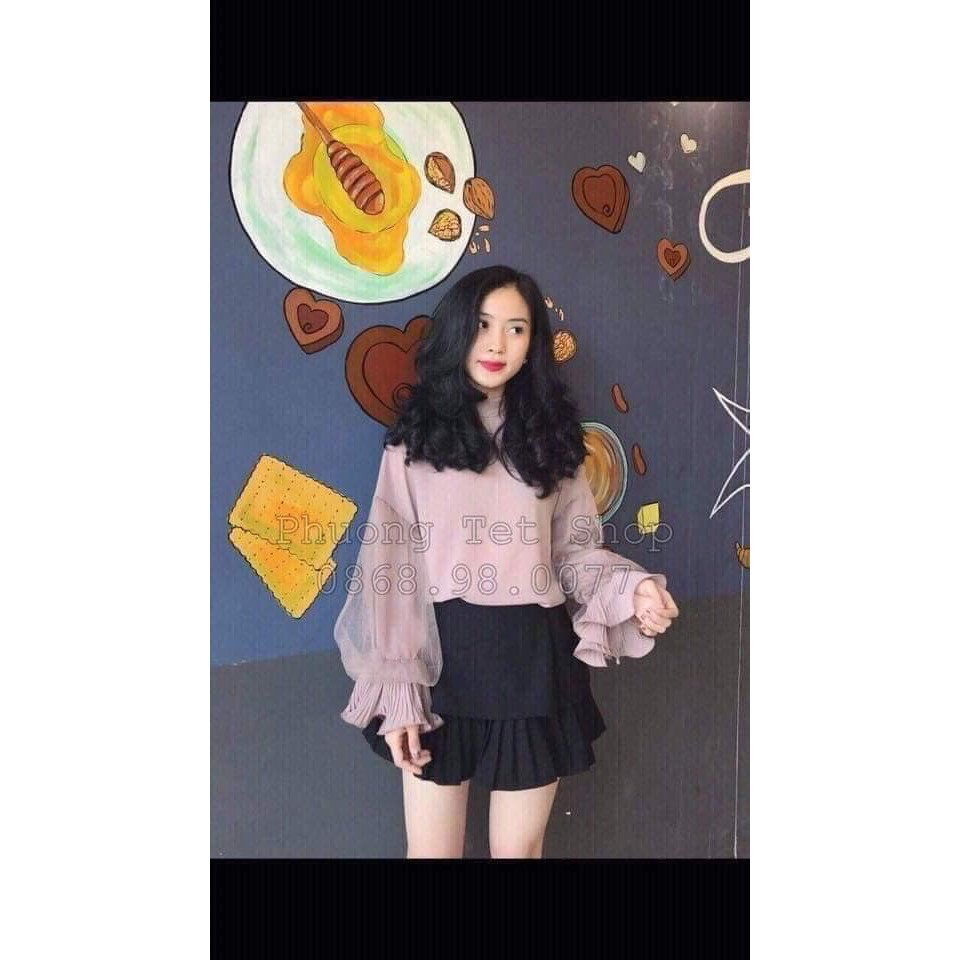 Chân váy xếp ly 2 tầng, chân váy ngắn cạp cao tôn dáng/ có quần trong / Có túi chuẩn quảng châu | BigBuy360 - bigbuy360.vn