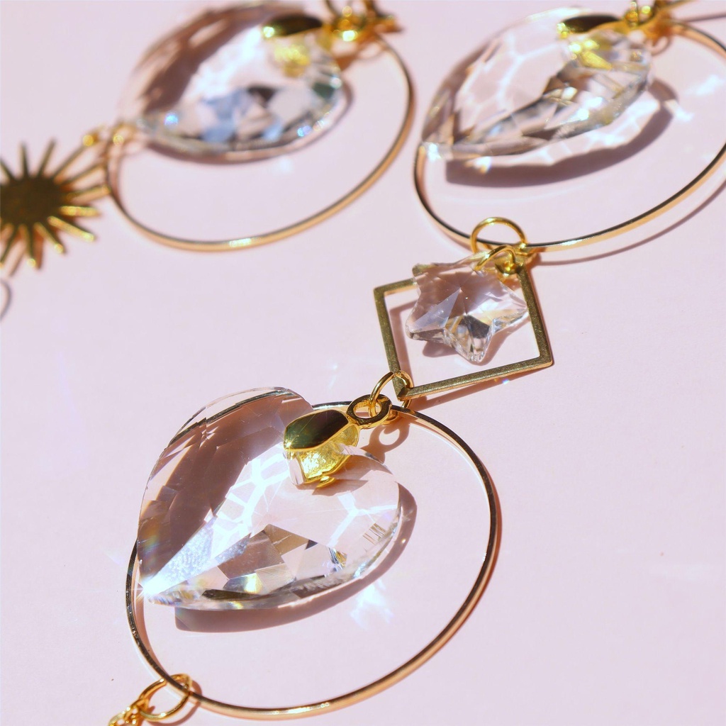 Krny 1PC|Chuông Gió Cầu Vồng Xinh Xắn Dùng Trong Trang Trí|Dreamcatcher Bằng Đồng Trang Trí Nhà Cửa Sân Vườn