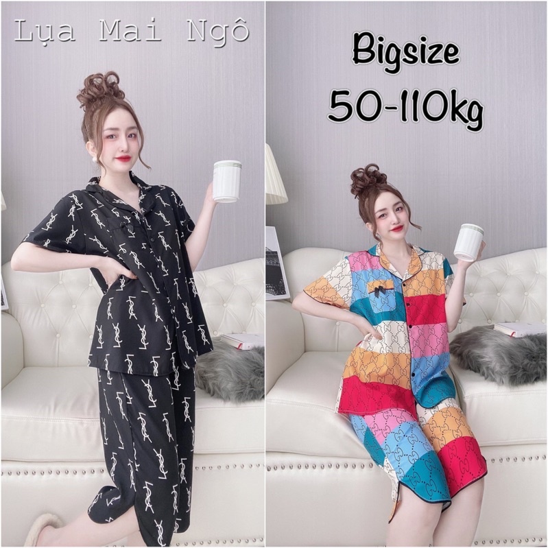 (Hot) Bộ ngủ Bigsize Lụa Nhật 3 size 45-110kg