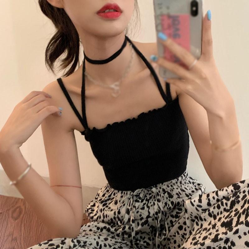 Áo dây không tay màu trơn thời trang Hàn Quốc