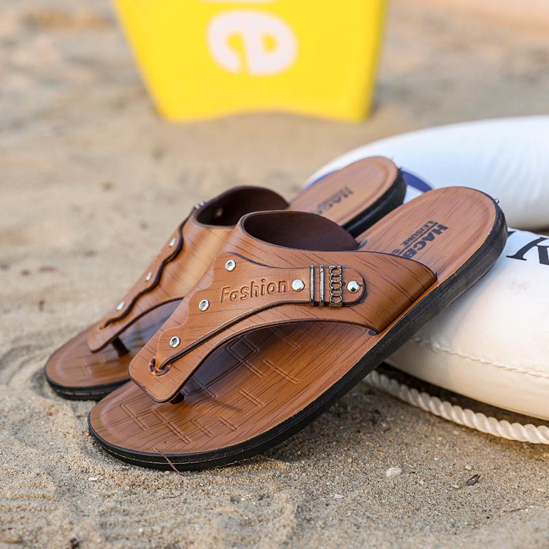 Dép da thời trang mùa hè bền bỉ cho nam size 39-44 tùy chọn màu sắc