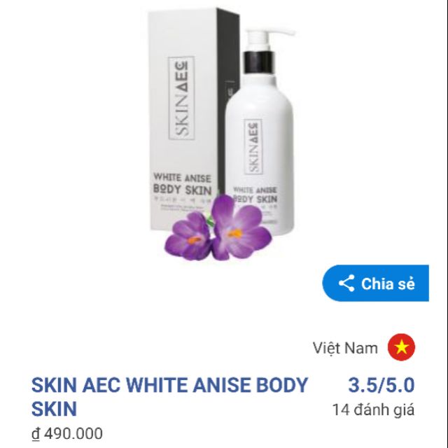 Sữa tắm trắng Skin ACE