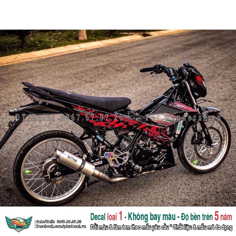 tem rời satria đỏ đen cover