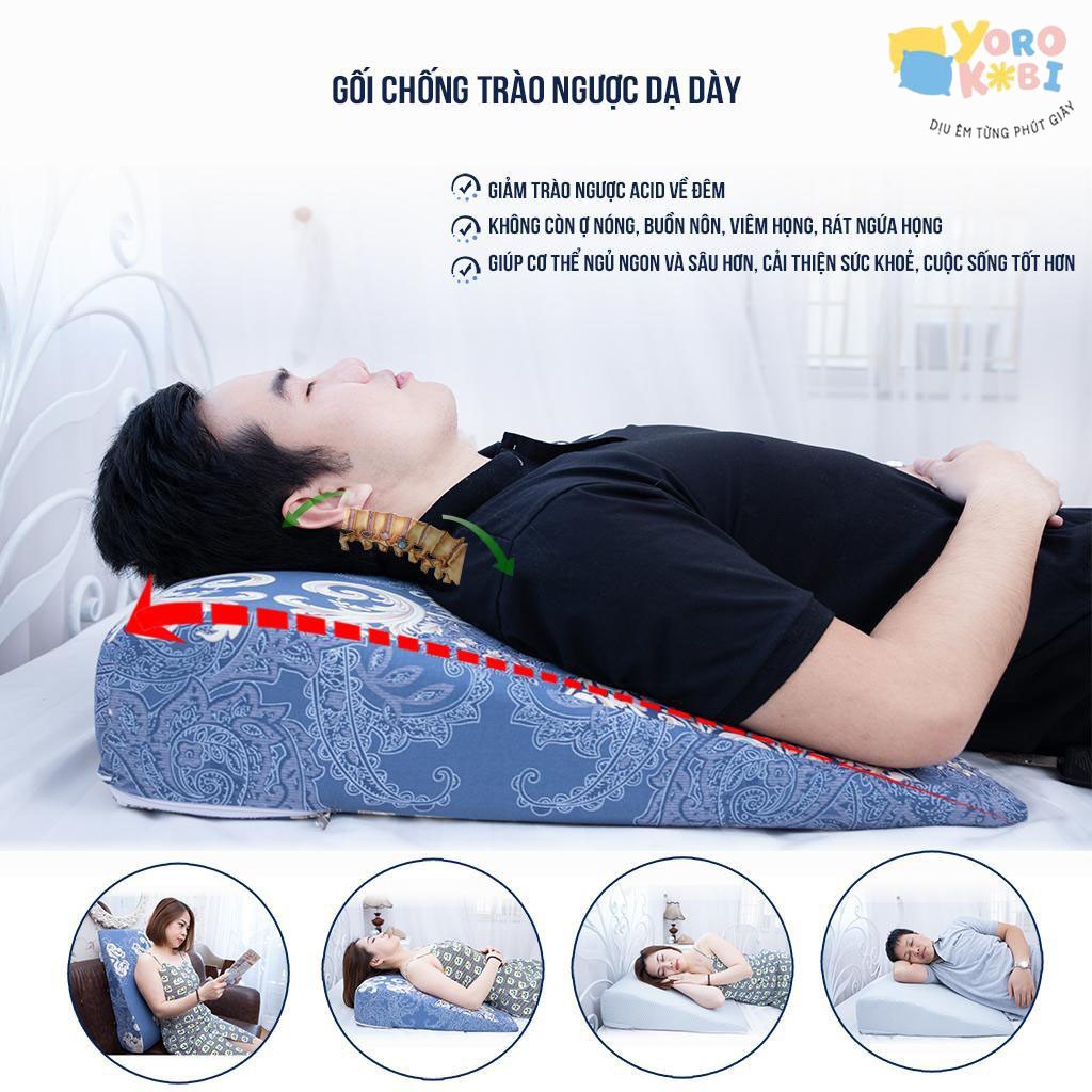 Gối Chống Trào Ngược Dạ Dày Chính Hãng Người Lớn YOROKOBI (14 cm)  Kê Chân, Kê Lưng, Đa Năng