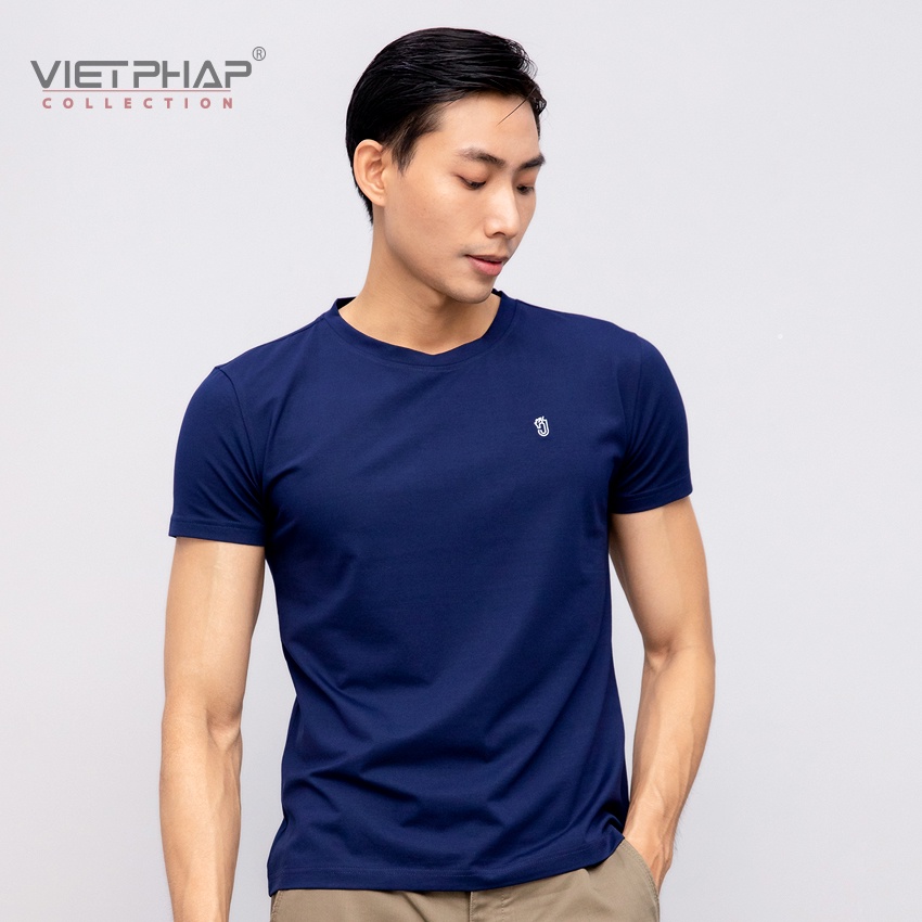 Áo Thun Nam Cổ Tròn Cao Cấp Việt Pháp 1501 Siêu Mát -Hàng Chính Hãng