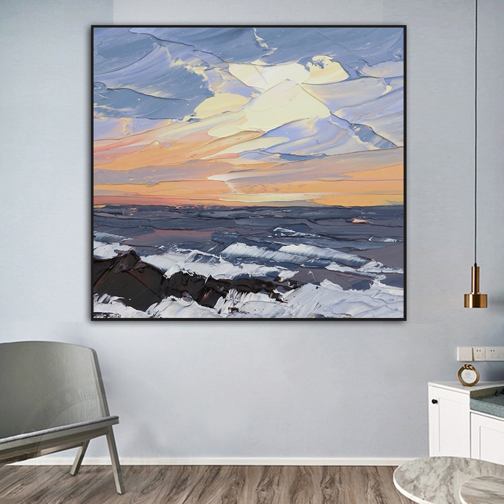 Tranh TRỪU TƯỢNG treo tường cao cấp, chất liệu vải Canvas, khung nổi bền đẹp